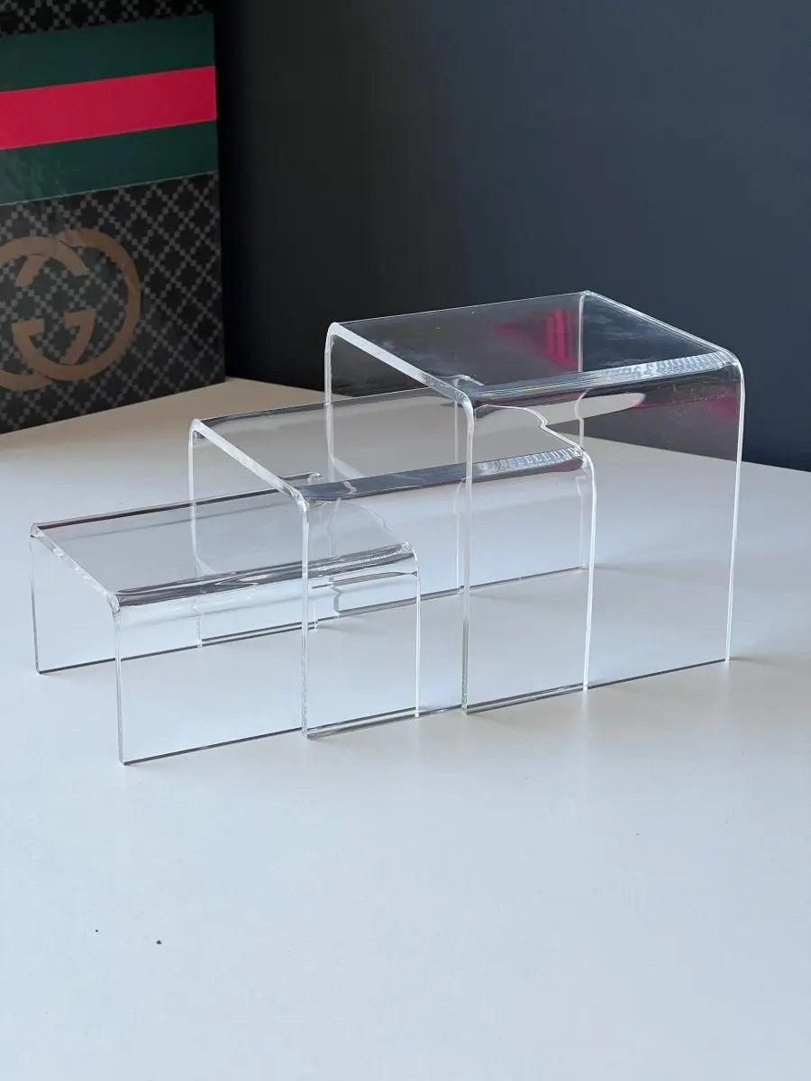 3'lü Pleski Ürün Yükseltme Teşhir Stand Seti - QueenBeeIstanbul