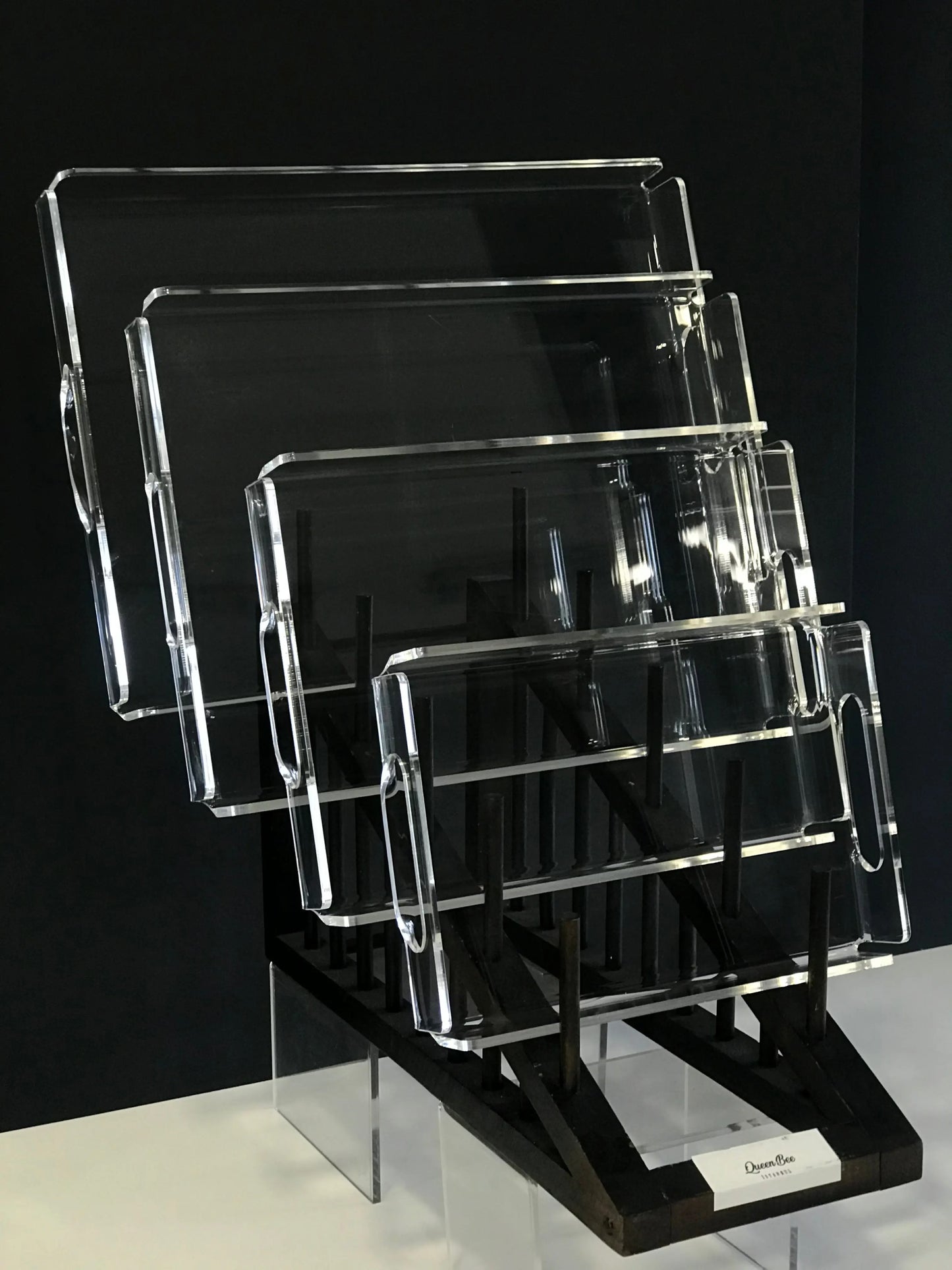 Outlet 4'lü Pleksi Tepsi Seti -Ekonomik Set- QueenBeeIstanbul