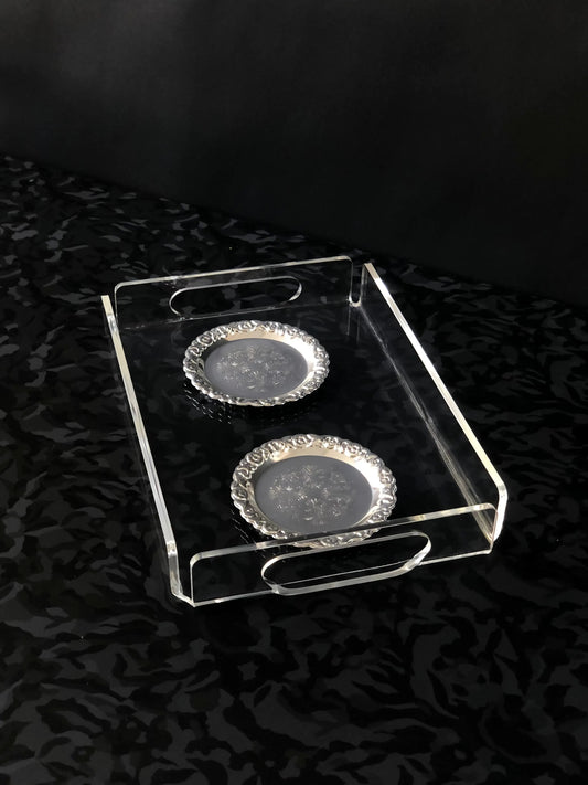 Outlet 25x17cm Dikdörtgen Pleksi Tepsi QueenBeeIstanbul