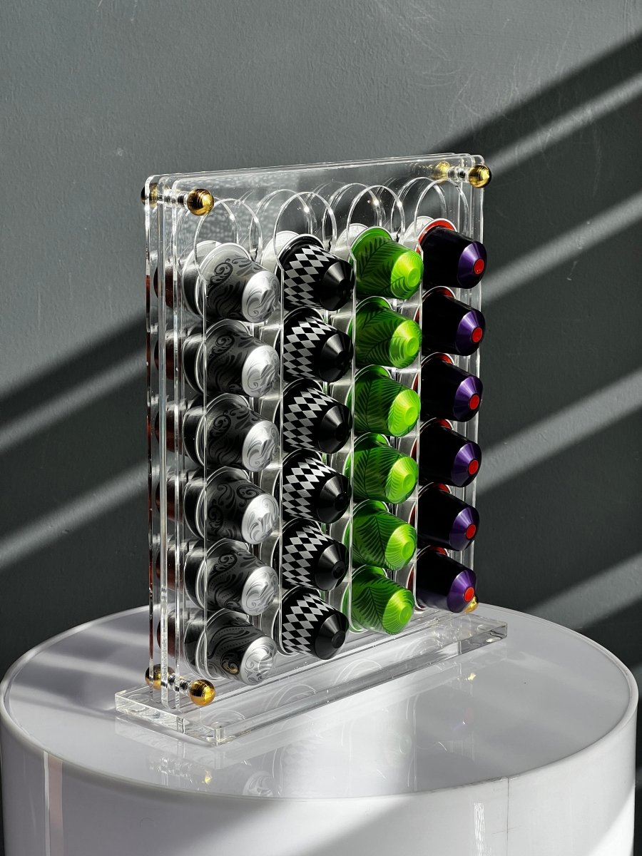 Akrilik Lüks Kahve Kapsül Standı - QueenBeeIstanbul