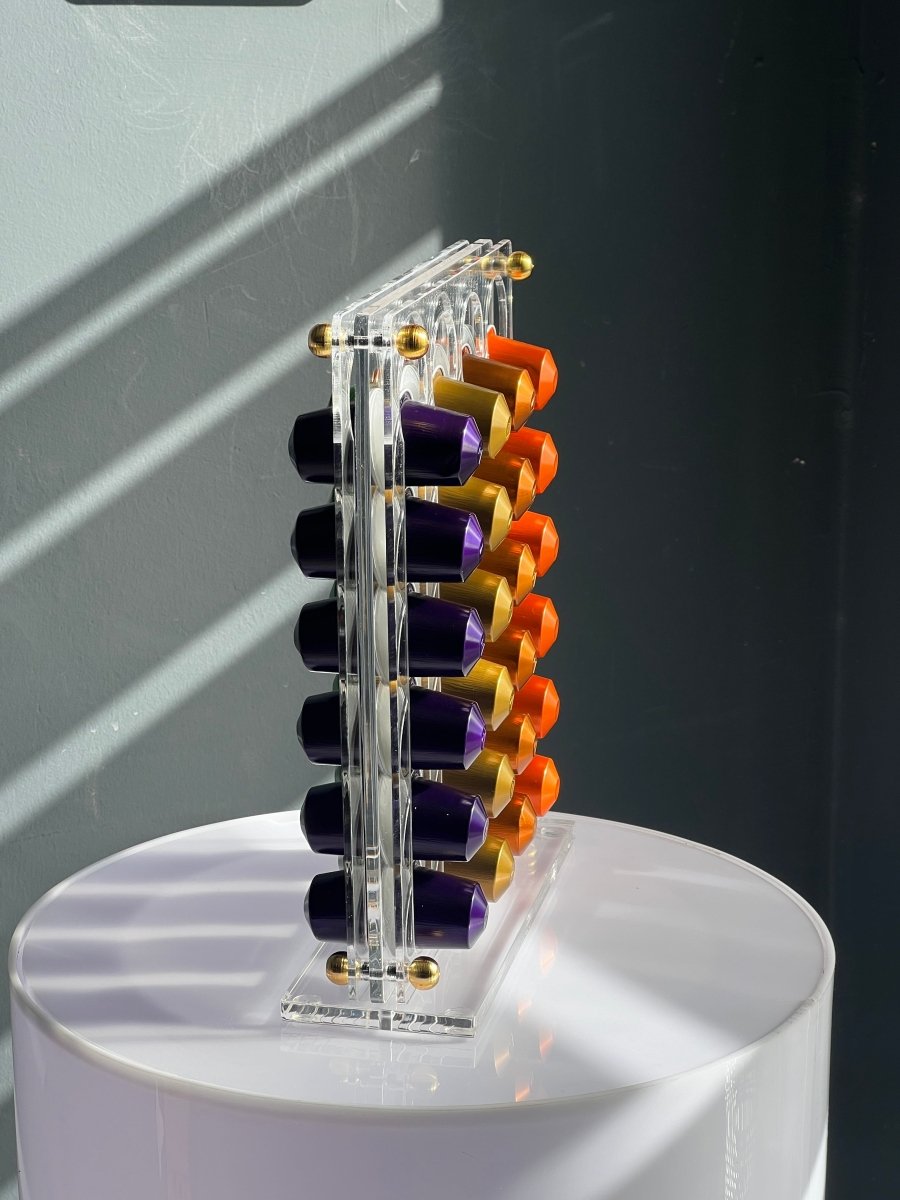 Akrilik Lüks Kahve Kapsül Standı - QueenBeeIstanbul