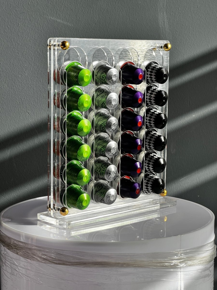 Akrilik Lüks Kahve Kapsül Standı - QueenBeeIstanbul