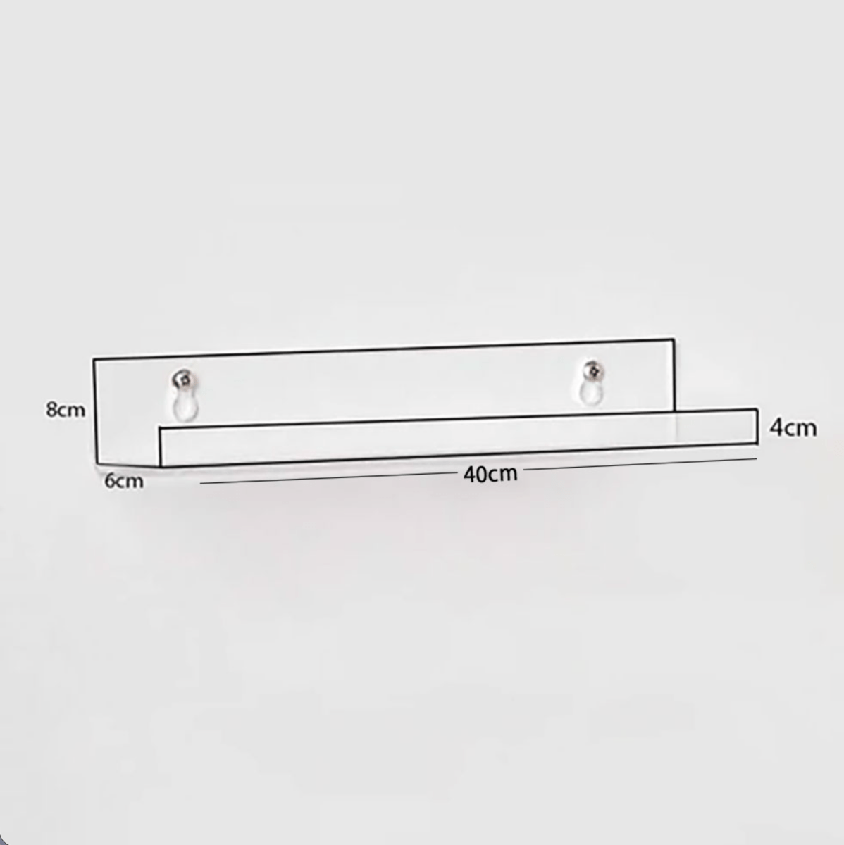 Akrilik Mutfak Rafı, Yerden Tasarruf Sağlayan Şeffaf 40cm Raf - QueenBeeIstanbul