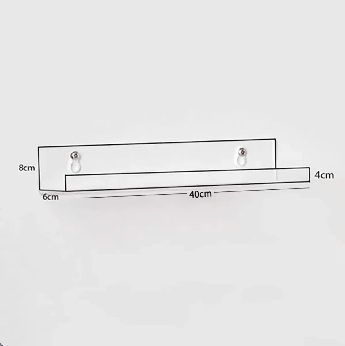 Akrilik Mutfak Rafı, Yerden Tasarruf Sağlayan Şeffaf 40cm Raf - QueenBeeIstanbul