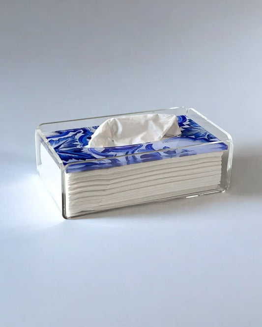 Blue & White Çek Al Mendil & Peçetelik - QueenBeeIstanbul