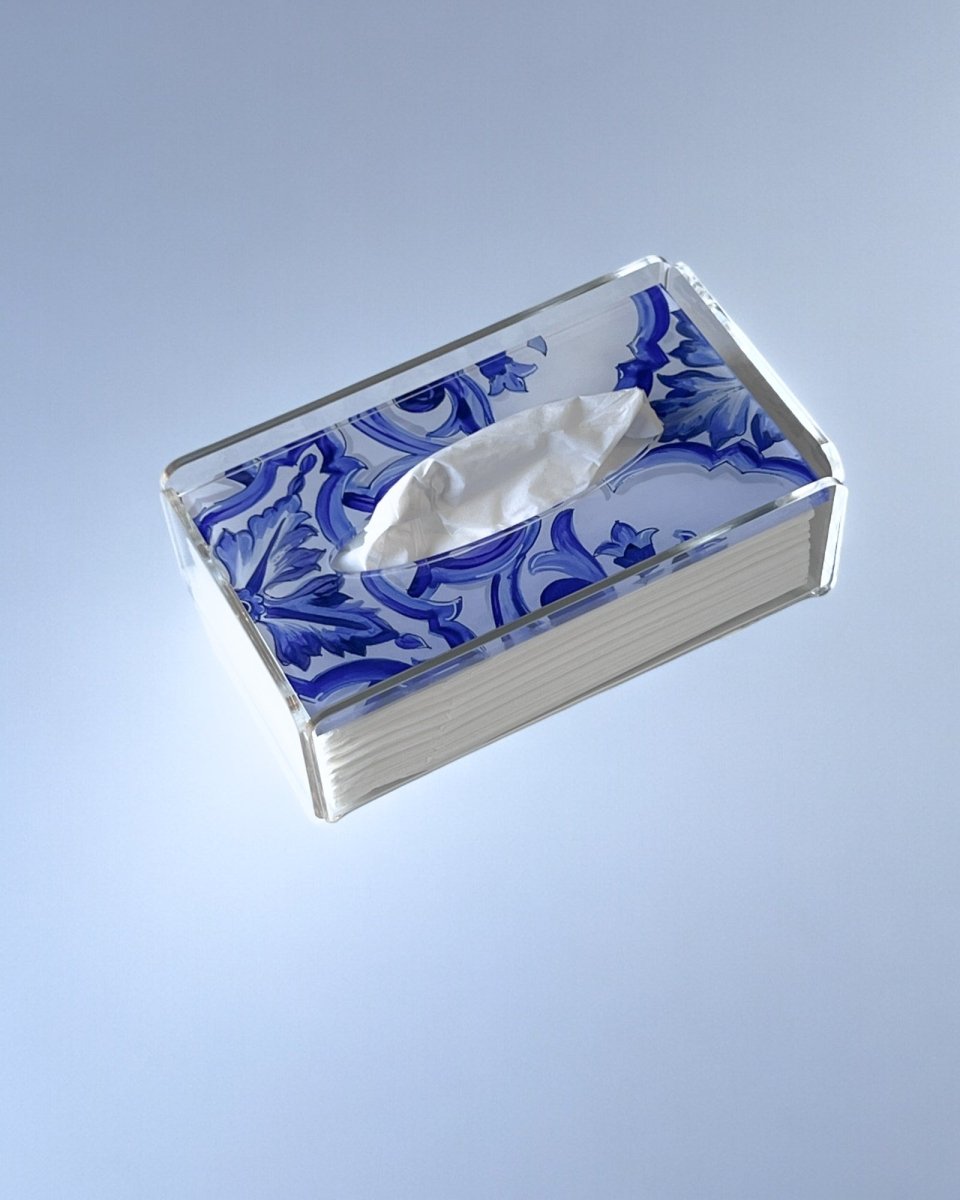 Blue & White Çek Al Mendil & Peçetelik - QueenBeeIstanbul