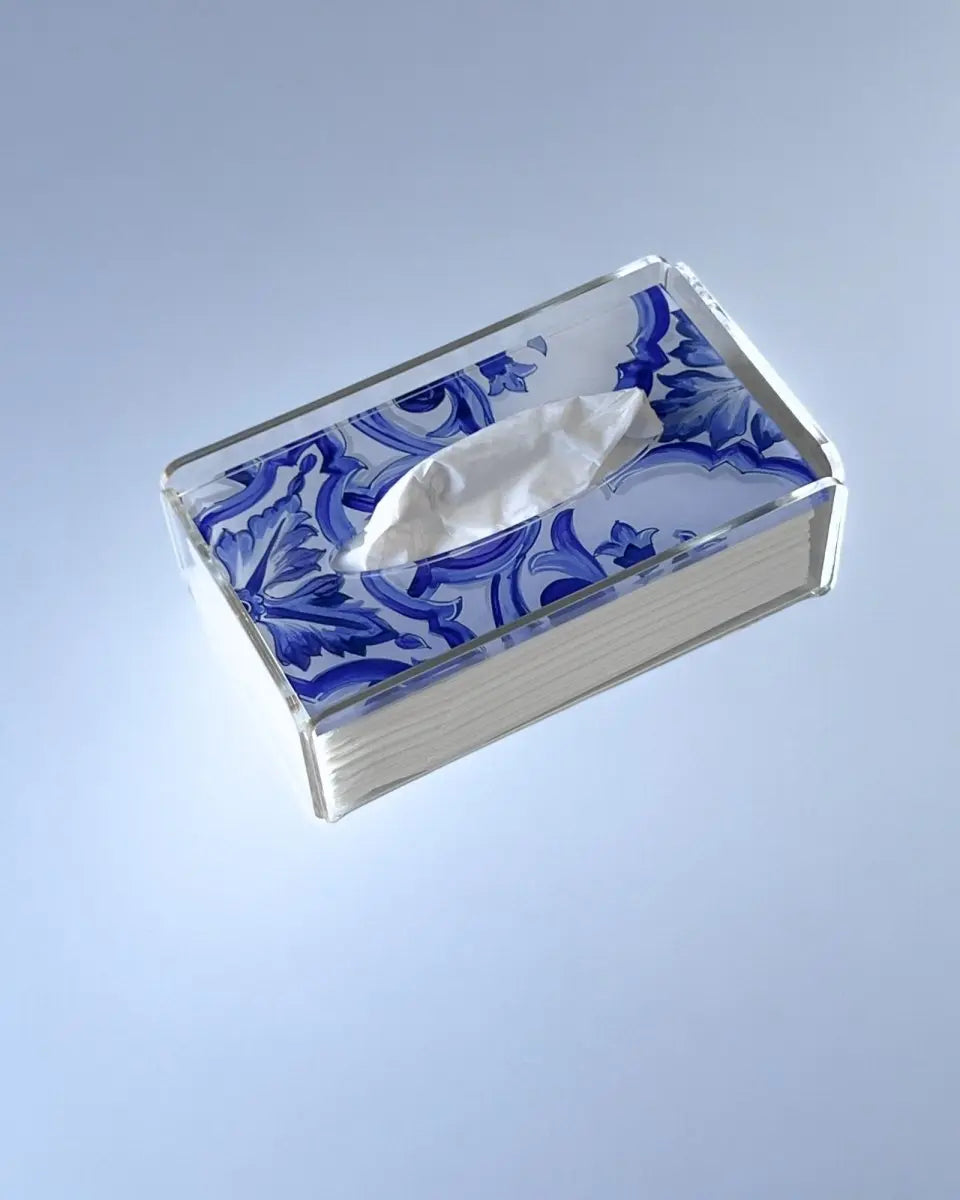 Blue & White Çek Al Mendil & Peçetelik - QueenBeeIstanbul