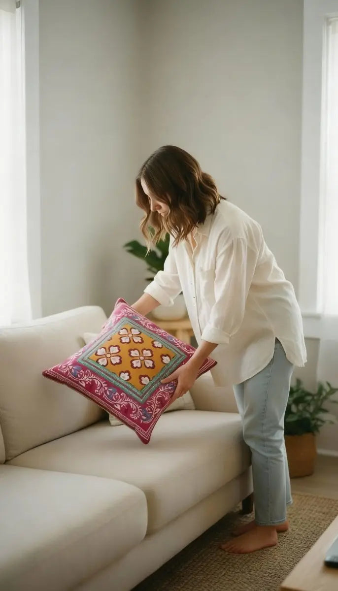 Bohemia Bloom – Carnelia Kırlent Kılıfı - QueenBeeIstanbul