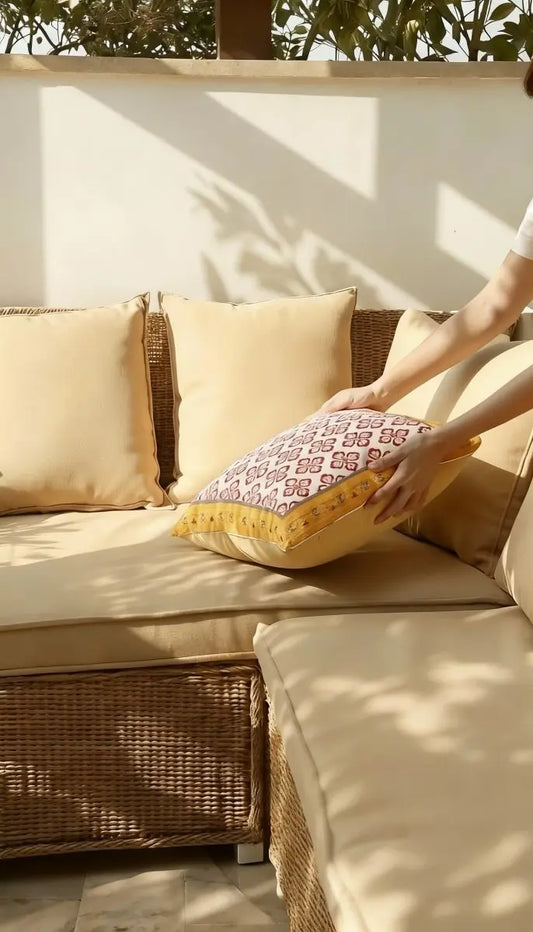 Bohemia Bloom – Mimosa Kırlent Kılıfı - QueenBeeIstanbul