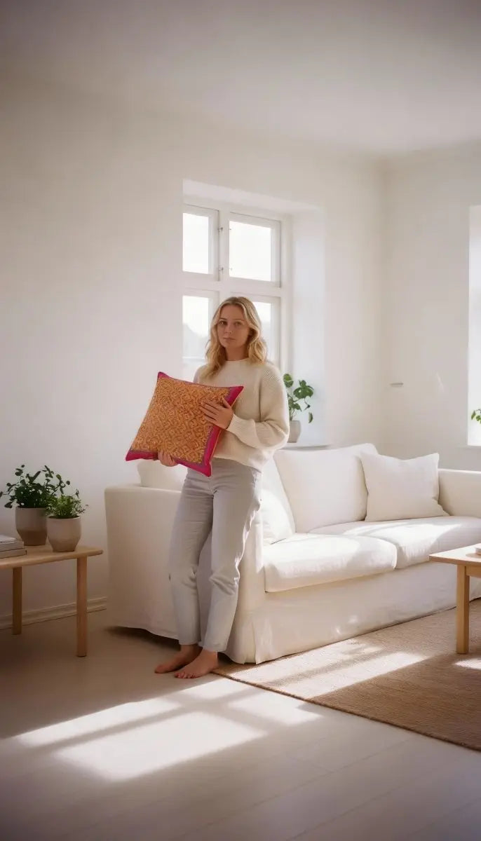 Bohemia Bloom – Zinnia Kırlent Kılıfı - QueenBeeIstanbul