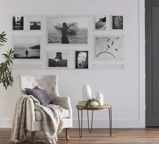 Çift Panel Akrilik Çerçevesiz Fotograf Çerçeveleri-Floating Frames- - QueenBeeIstanbul