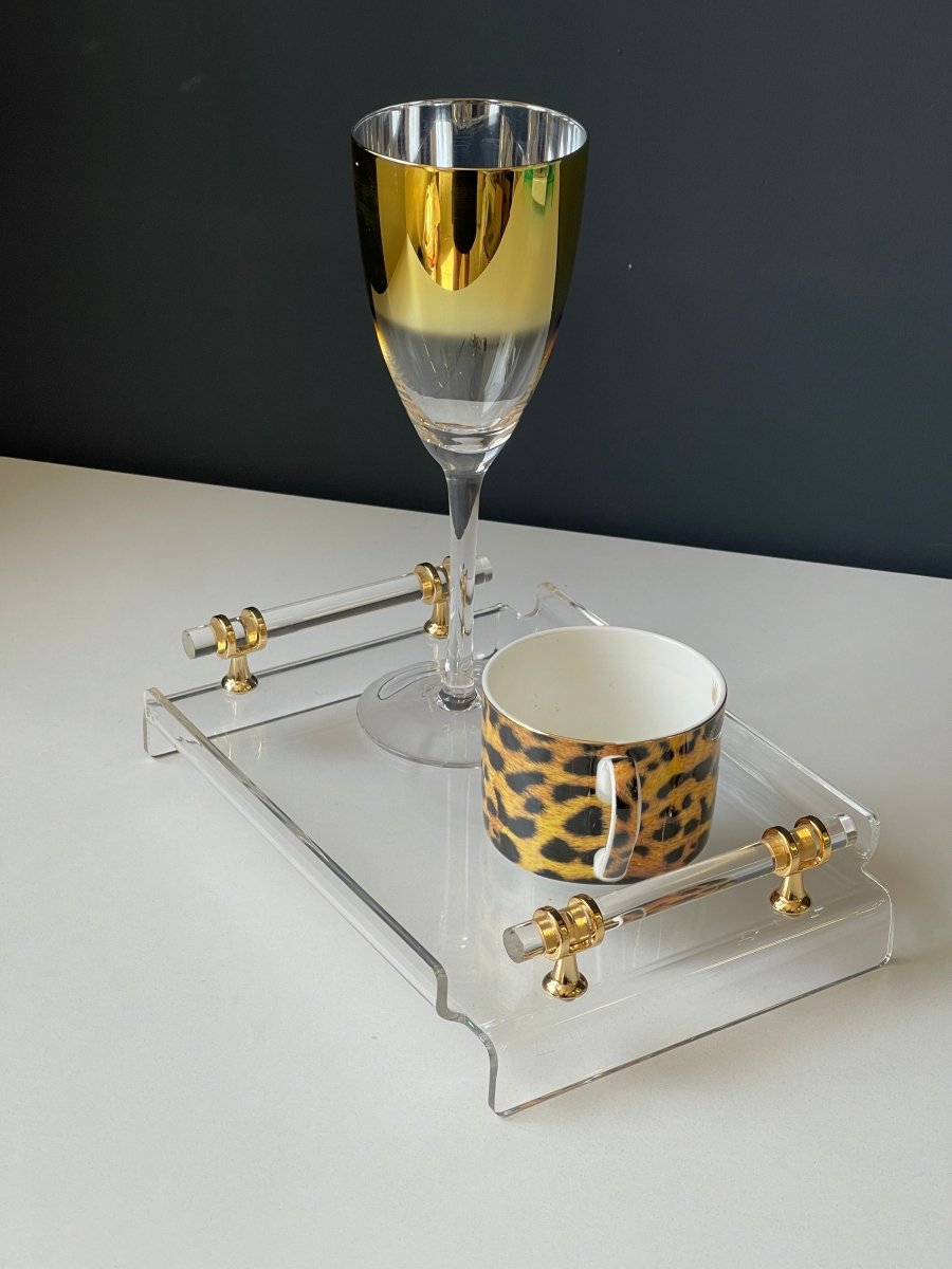 Elegans Kendinden Ayaklı Kulpu Tepsi - QueenBeeIstanbul