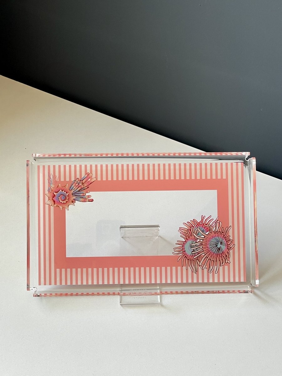 Kokoş Balık Desenli Pleksi Servis ve Sunum Tepsisi 28X18cm - QueenBeeIstanbul