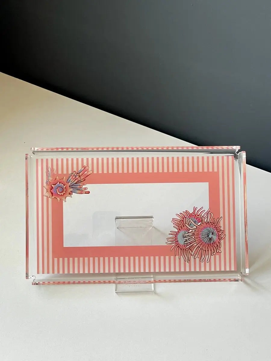 Kokoş Balık Desenli Pleksi Servis ve Sunum Tepsisi 28X18cm - QueenBeeIstanbul