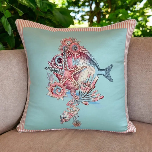 Kokoş Balık Temalı Kırlent - QueenBeeIstanbul