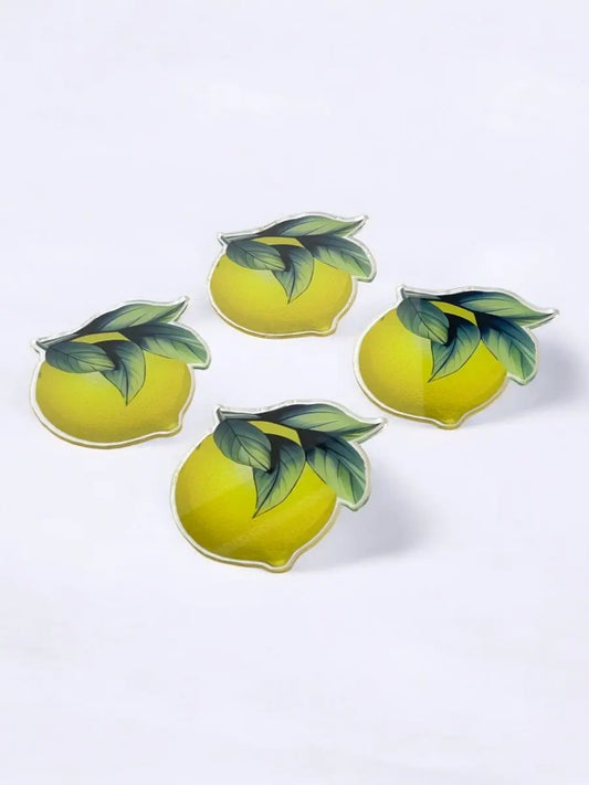 limon Tasarımlı Lüks 4'lü Bardak Altlığı Seti - QueenBeeIstanbul