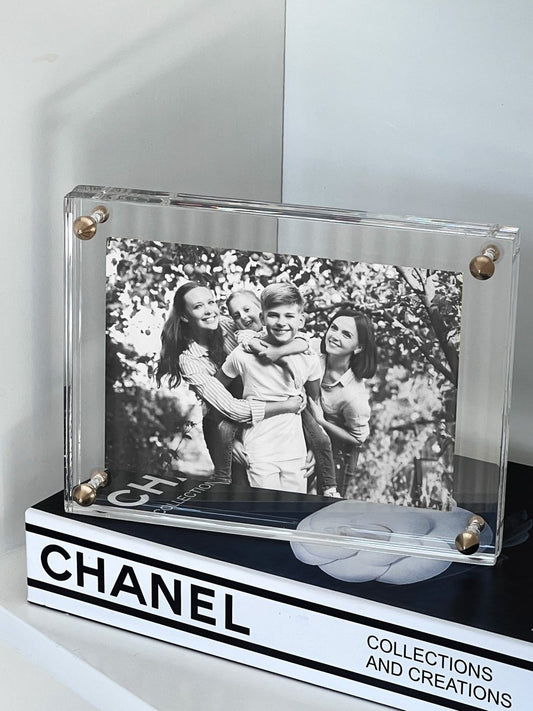 Lüks Pleksi Masaüstü Blok Fotoğraf Çerçevesi - QueenBeeIstanbul