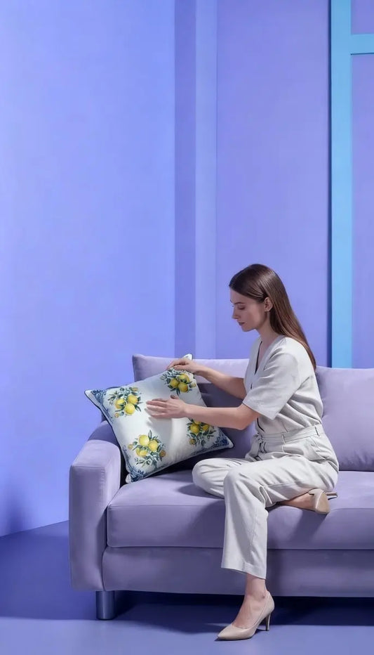 Mediterranean Lemon – Amalfi Kırlent Kılıfı - QueenBeeIstanbul