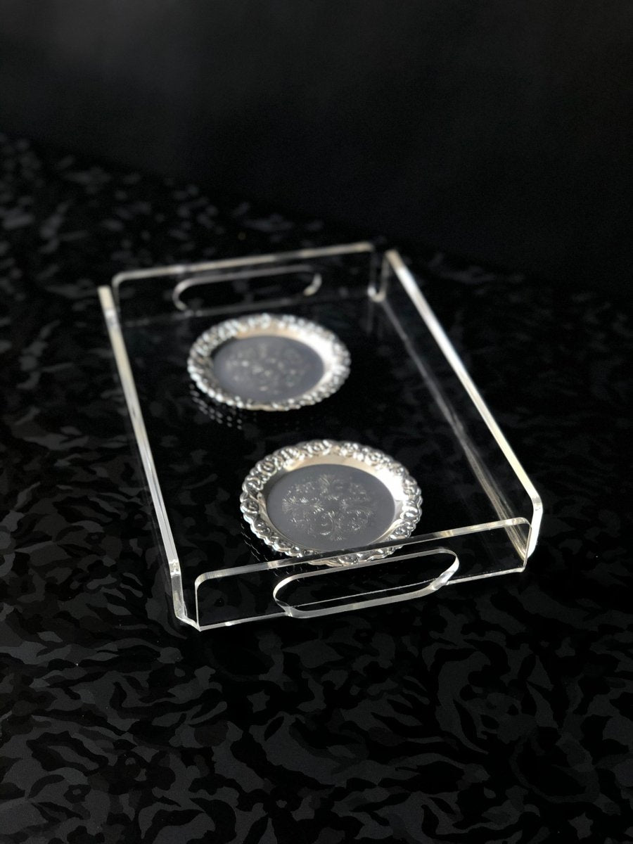 Outlet 25x17cm Dikdörtgen Pleksi Tepsi - QueenBeeIstanbul