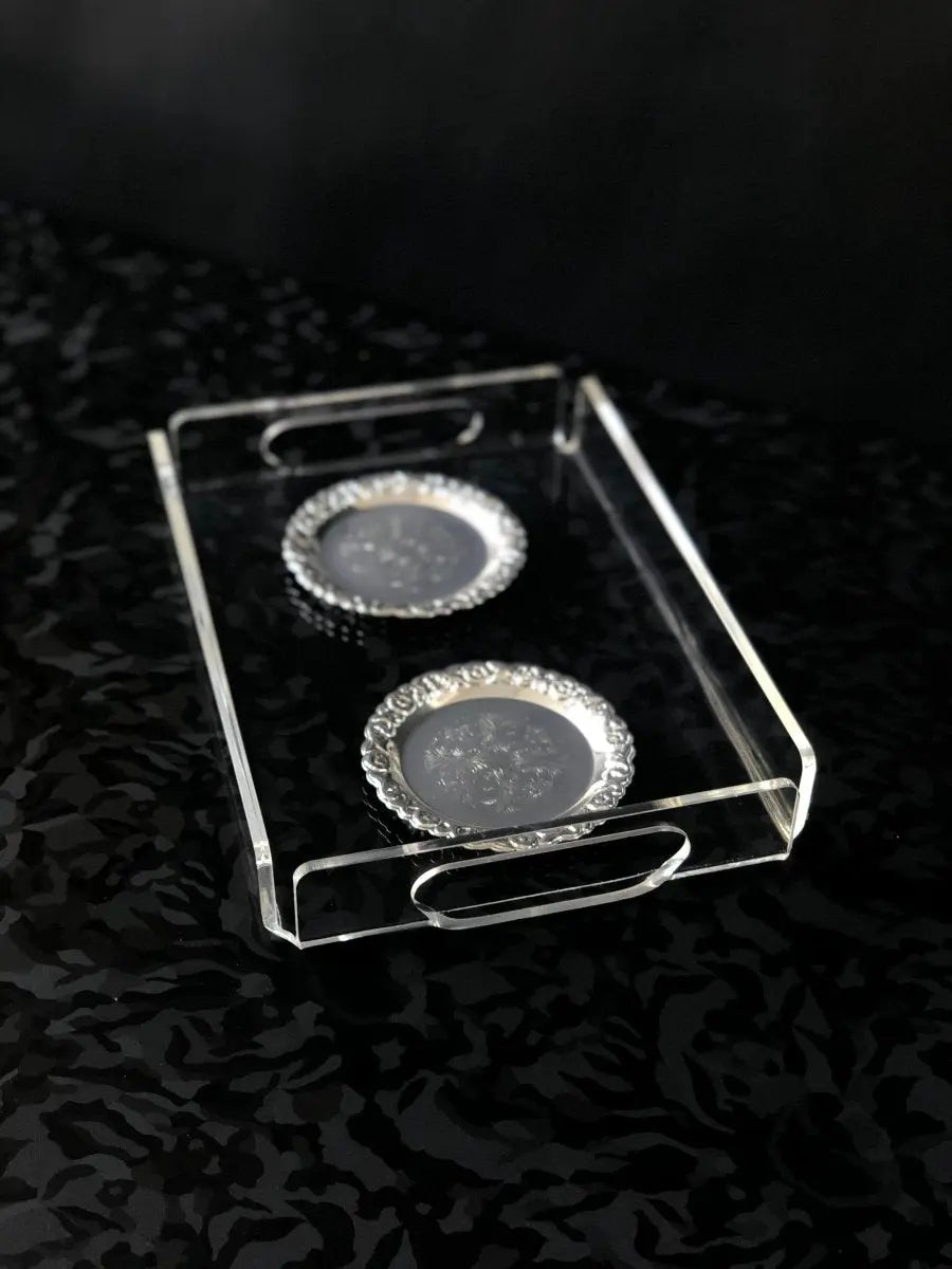 Outlet 25x17cm Dikdörtgen Pleksi Tepsi - QueenBeeIstanbul