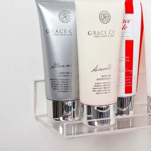 OUTLET - Akrilik Banyo Rafı, Yerden Tasarruf Sağlayan ve Çok Yönlü Kullanım Alanlı 45cm Raf - QueenBeeIstanbul