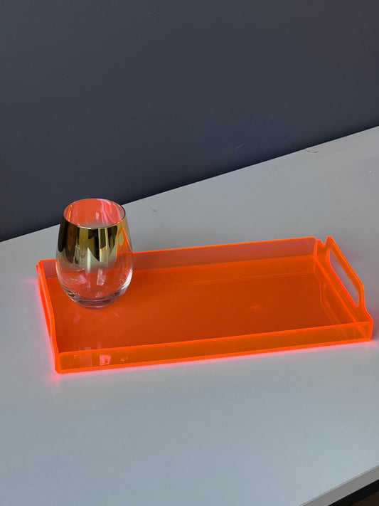 Özel Tasarım Renkli Pleksi Tepsi – Şeffaf ve Neon Renkler - QueenBeeIstanbul