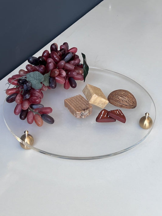 Rumi Serisi Pirinç Aksesuarlı Yuvarlak Jardinyer - QueenBeeIstanbul