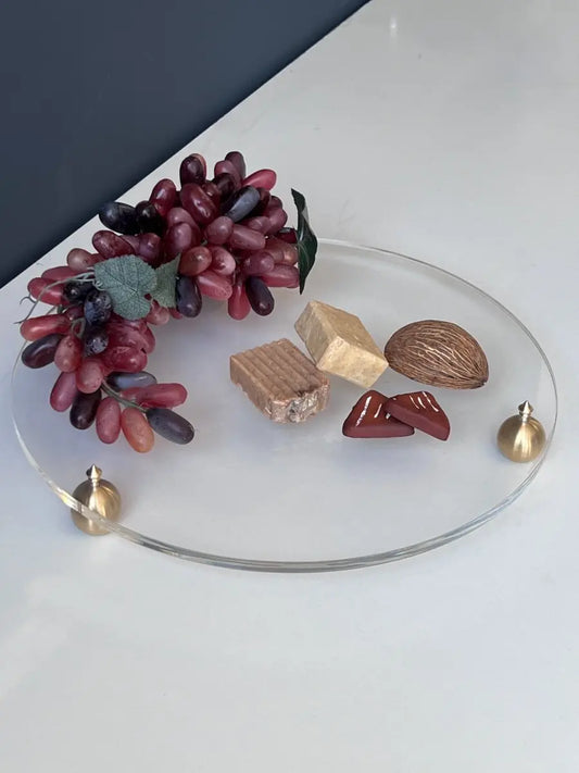 Rumi Serisi Pirinç Aksesuarlı Yuvarlak Jardinyer - QueenBeeIstanbul