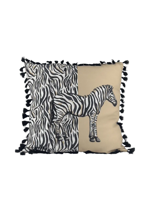 Safari Spirit – Zebra Echo Kırlent Kılıfı - QueenBeeIstanbul