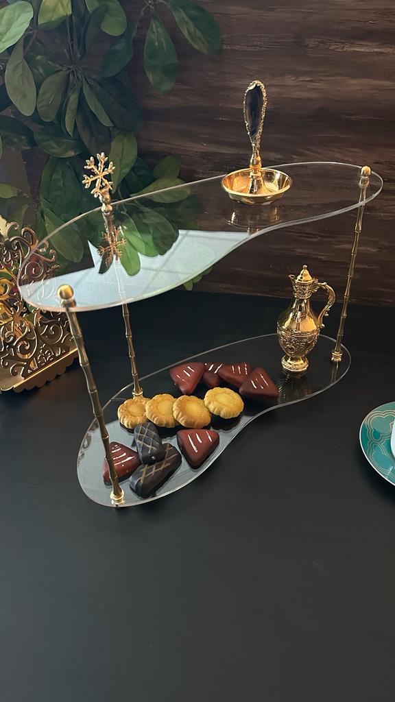 2 katlı Pleksi Sunumluk - QueenBeeIstanbul
