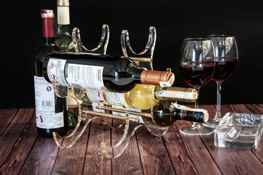 Akrilik Şeffaf, Şaraplık ve Şişe Standı -6 Gözlü- - QueenBeeIstanbul