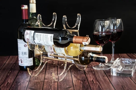 Akrilik Şeffaf, Şaraplık ve Şişe Standı -6 Gözlü- - QueenBeeIstanbul