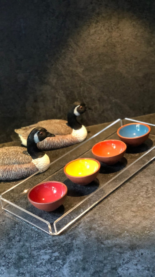 Şeffaf Kulpsuz Servis ve Sunum Tepsisi -2'li Set-