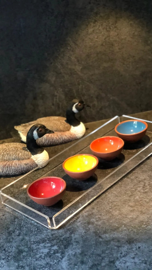 Şeffaf Kulpsuz Servis ve Sunum Tepsisi -2'li Set- QueenBeeIstanbul