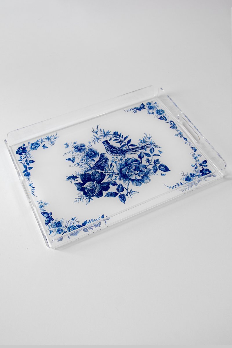 Bleu Figure Plexi Tray - Birds -