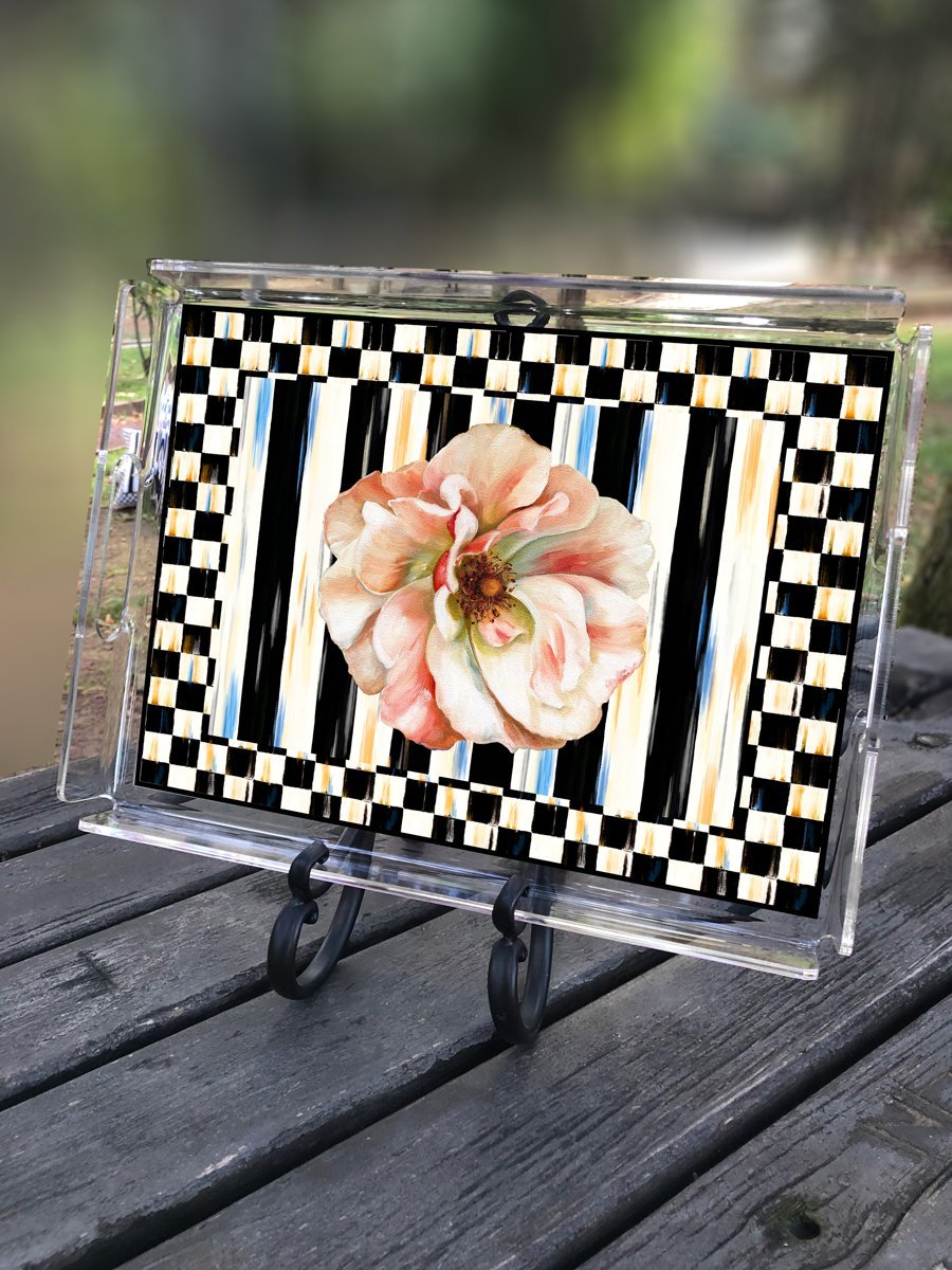 Checkered Flower Pattern Tray