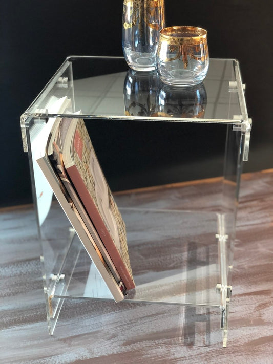 Dekoratif Akrilik Yan Sehpa - QueenBeeIstanbul