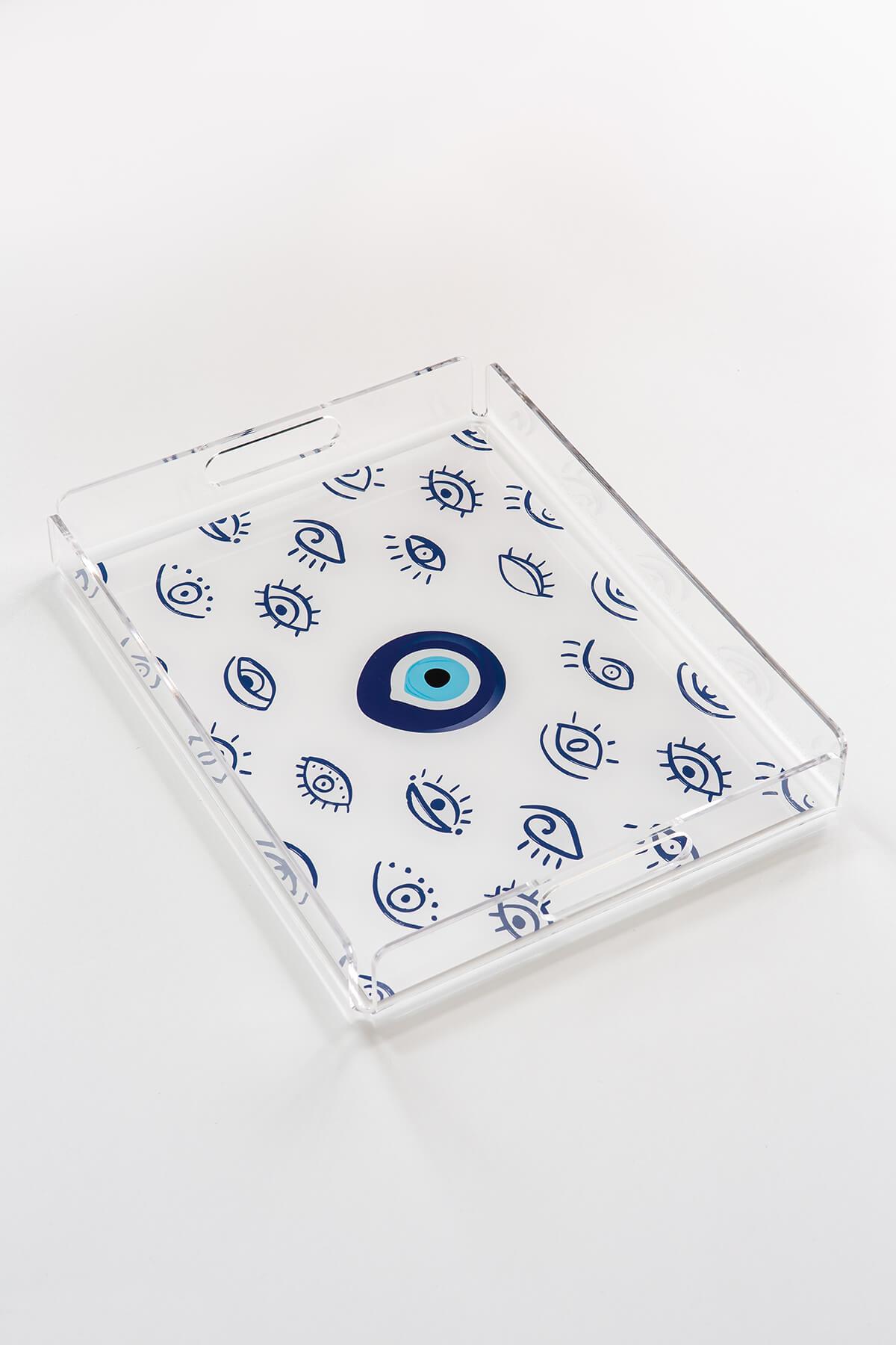 Eye Evil Eye Pattern Plexiglass Tray