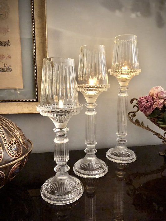 Kristal Cam Şamdan ve Mumluk