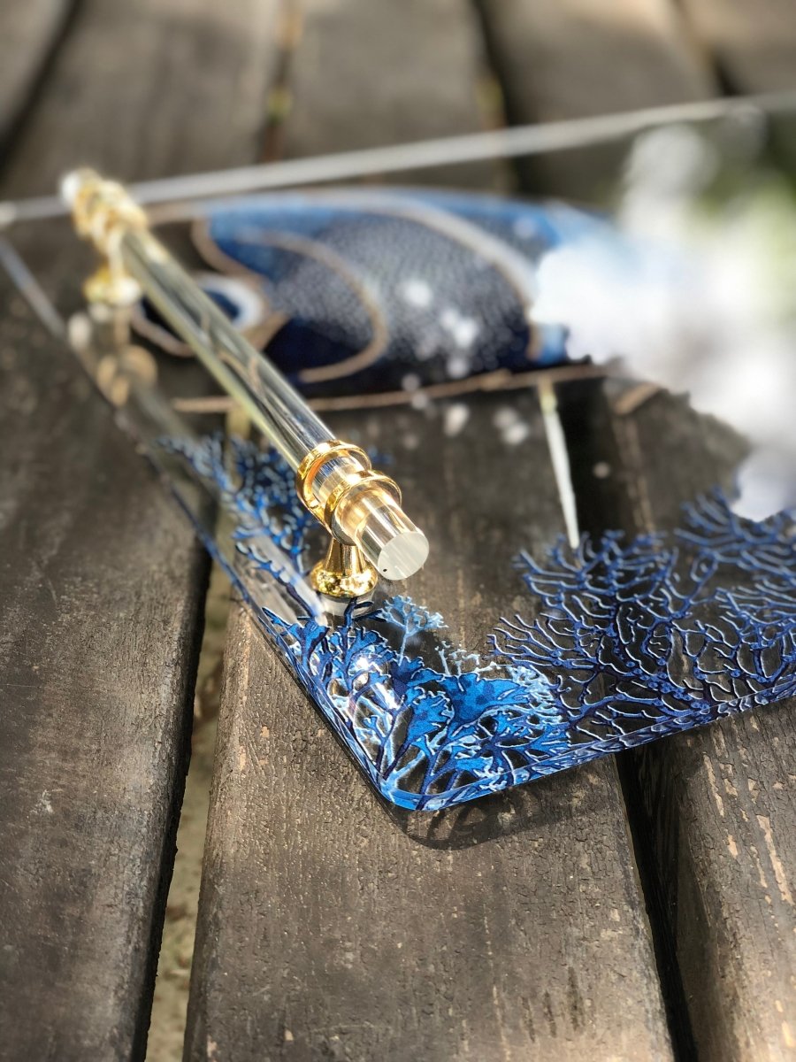 Kulplu Bar Tipi Pleksi Sunum Tepsisi -Marin&Balık- - QueenBeeIstanbul