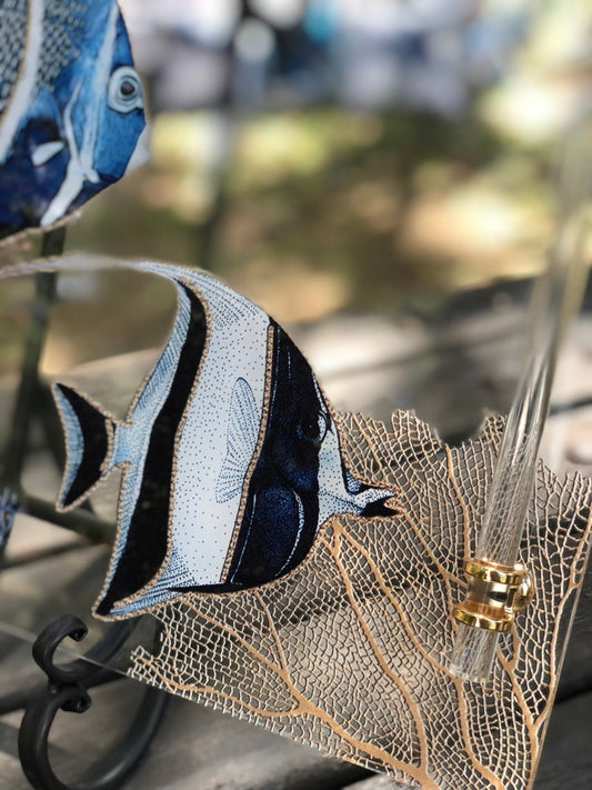 Kulplu Bar Tipi Pleksi Sunum Tepsisi -Marin&Balık- - QueenBeeIstanbul