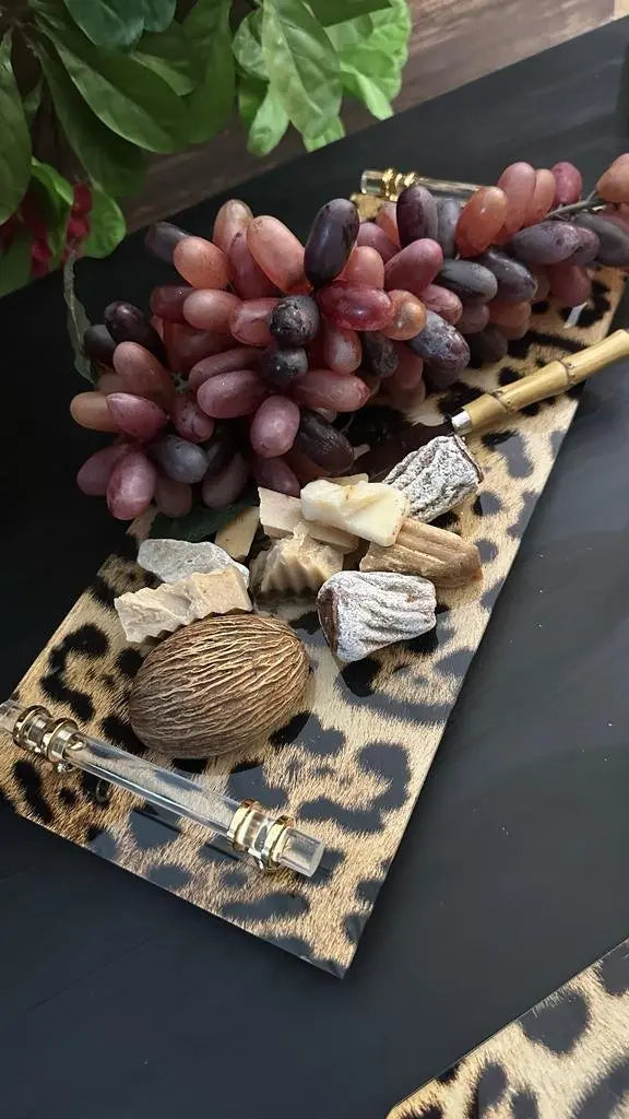 Leopar Desenli Sunum Tepsisi - QueenBeeIstanbul