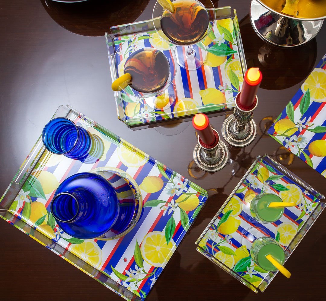 Limonage Patterned Plexi Tray