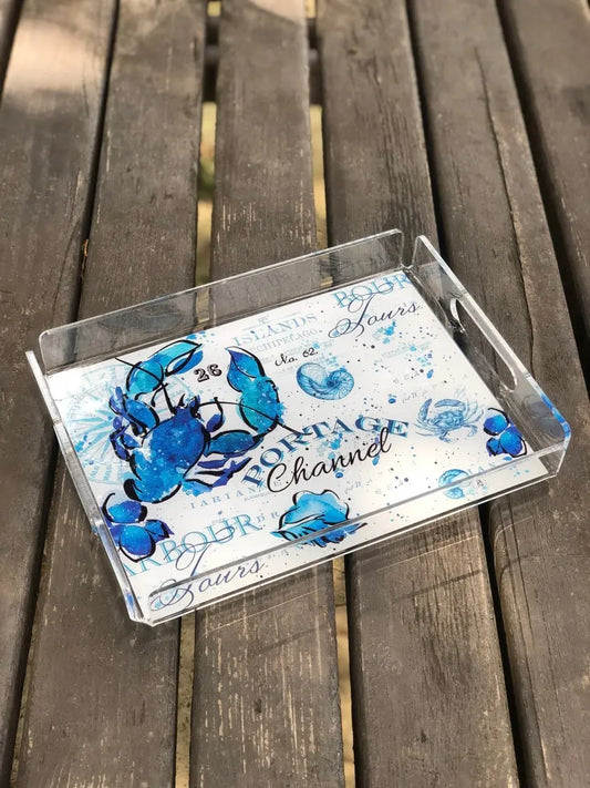 Marin Temalı Pleksi Tepsi -Portage- - QueenBeeIstanbul