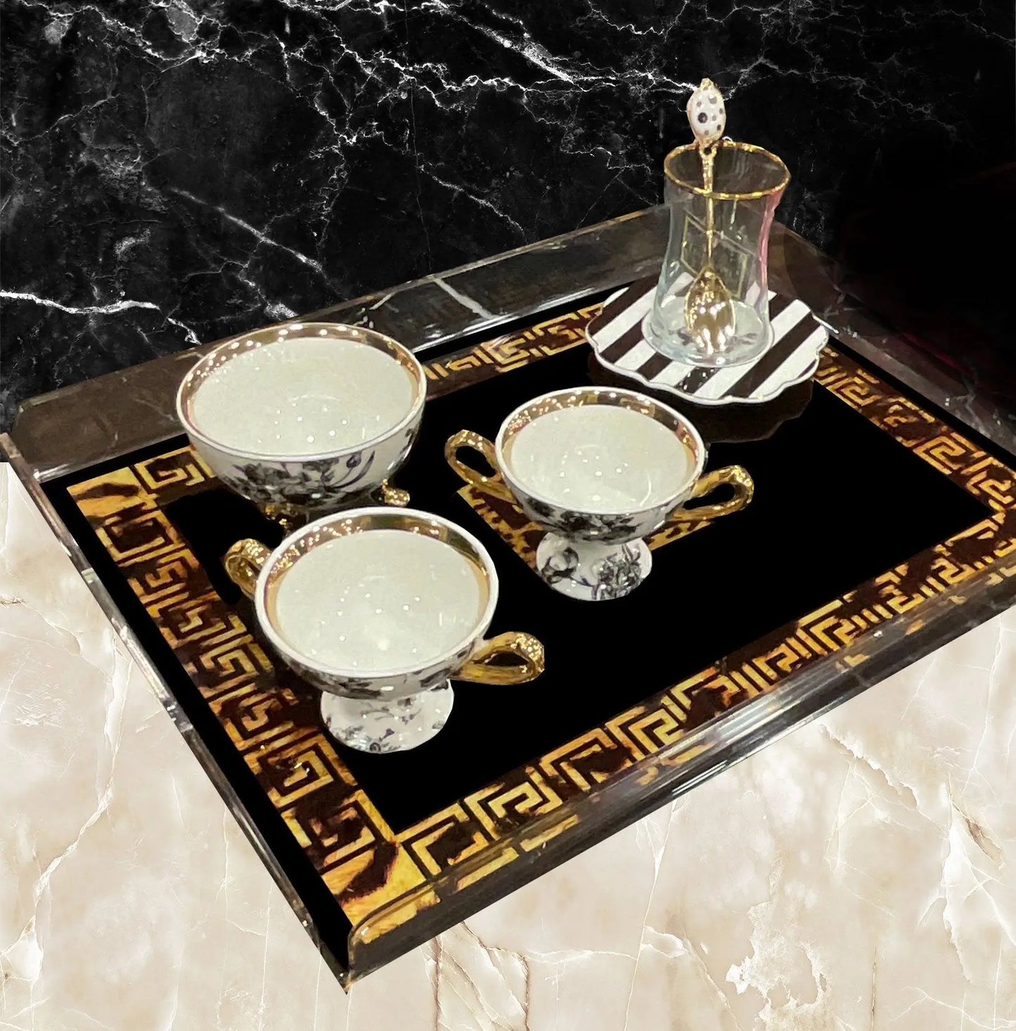 Medusa Tasarım Pleksi Tepsi QueenBeeIstanbul