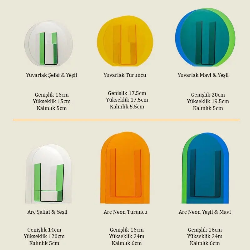 Minimalist Renkli Vazo - QueenBeeIstanbul