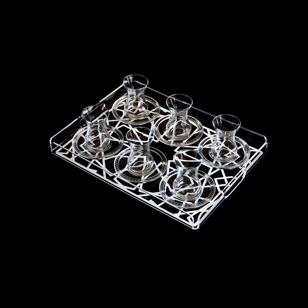Ottoman Patterned Plexi Tray