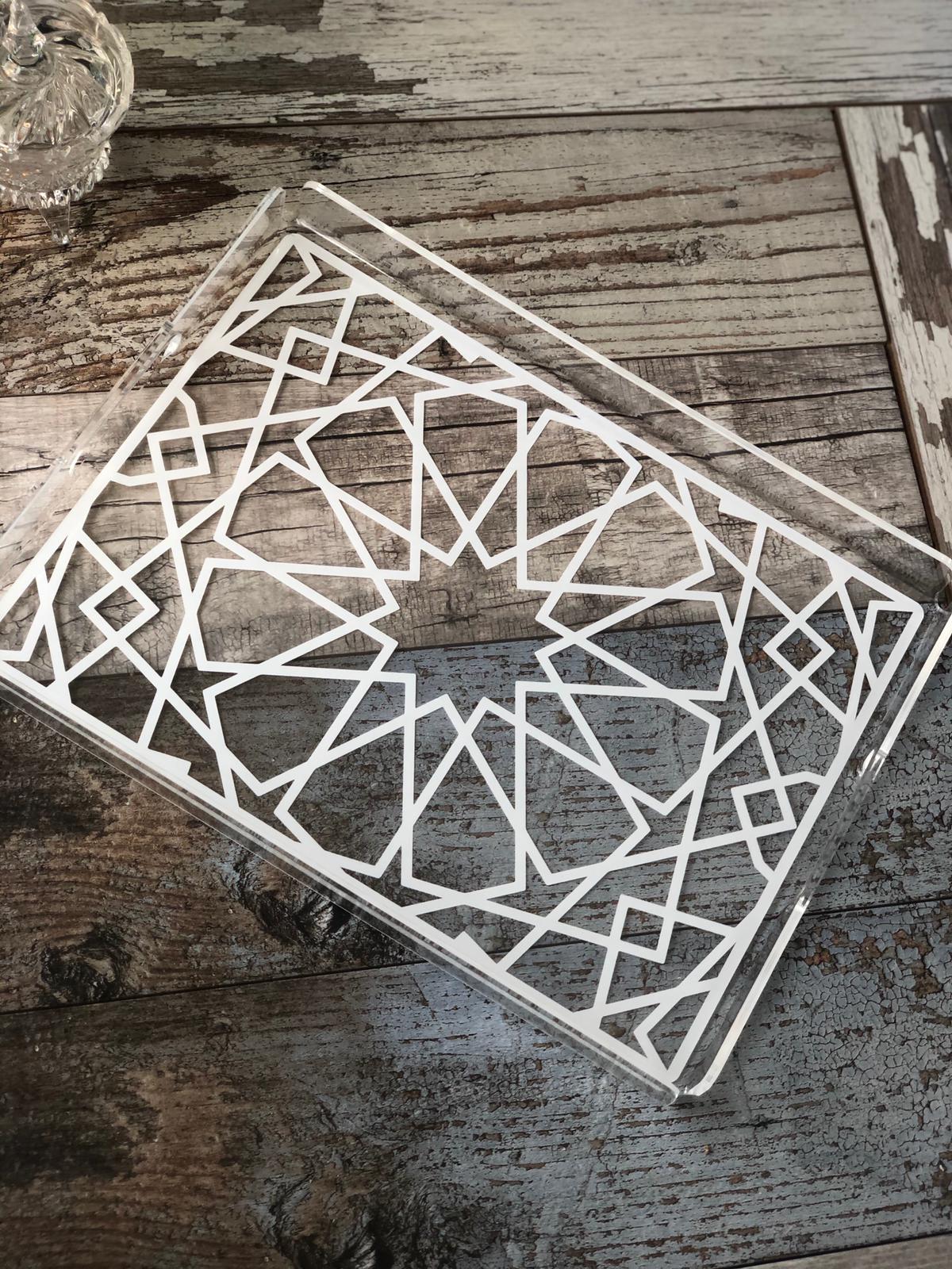 Ottoman Patterned Plexi Tray