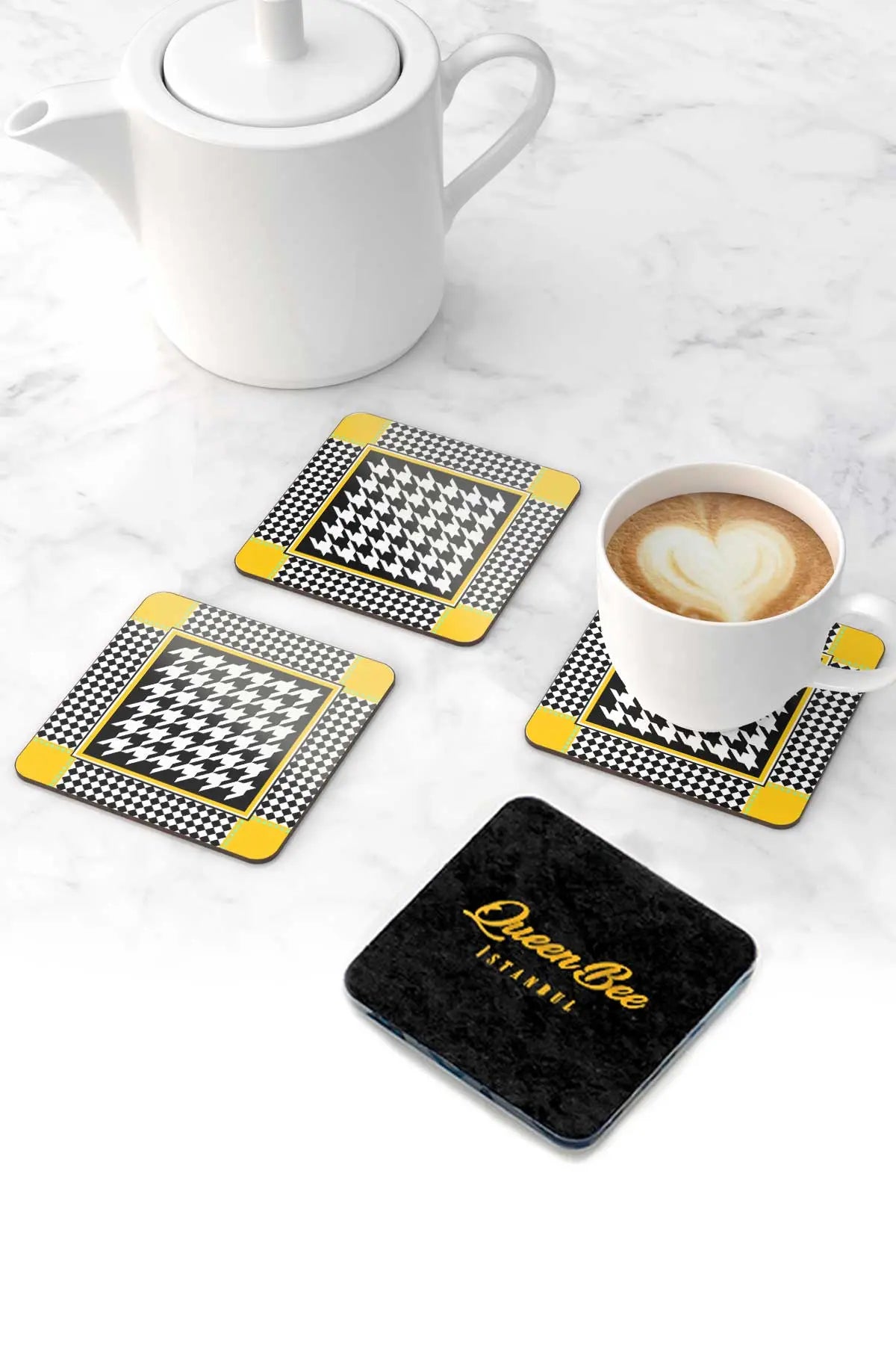 Pleksi Bardak Altlığı - Kazayağı- QueenBeeIstanbul