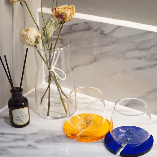 Renkli İç İçe Geçebilen Dekoratif Bardak Altlıkları - QueenBeeIstanbul